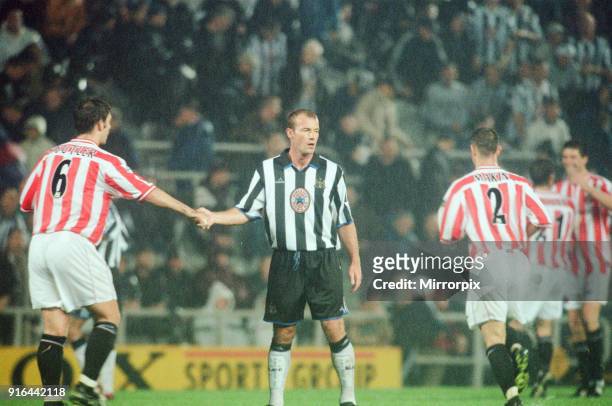 Newcastle 1-2 Sunderland, Premier league match at St James Park, Wednesday 25th August 1999. Alan Shearer.