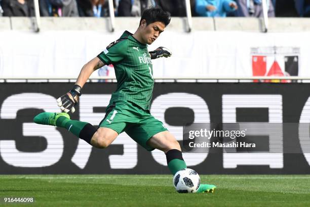 Jung Sung Ryong of Kawasaki Frontale in action during the Xerox Super Cup match between Kawasaki Frontale and Cerezo Osaka at the Saitama Stadium on...