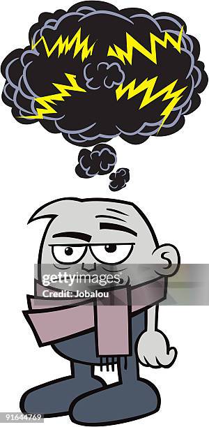 depression - dark storm clouds stock illustrations