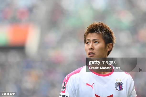 Yoichiro Kakitani of Cerezo Osaka looks on during the Xerox Super Cup match between Kawasaki Frontale and Cerezo Osaka at the Saitama Stadium on...