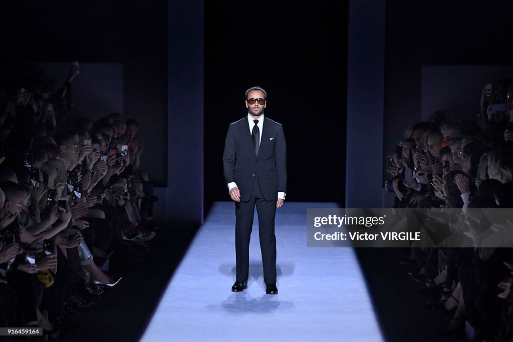 Fashion designer Tom Ford walks the runway at the Tom Ford Ready to ...