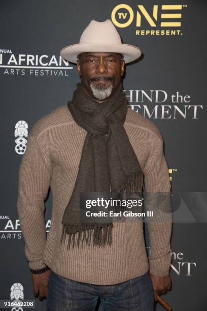 Actor Isaiah Washington attends the Pan African Film Festival-"Behind The Movement" Screening at Baldwin Hills Crenshaw Plaza on February 9, 2018 in...