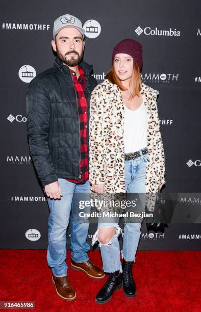 Tim Newfang and Courtney Davies arrive at Unsolved The Murders Of Tupac and The Notorious B.I.G at Inaugural Mammoth Film Festival - Day 2 on...