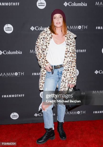 Courtney Davies arrives at Unsolved The Murders Of Tupac and The Notorious B.I.G at Inaugural Mammoth Film Festival - Day 2 on February 9, 2018 in...