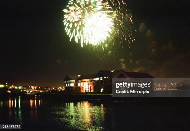 Bonfire Night, Stockton, North Yorkshire, England, 5th November 1992.