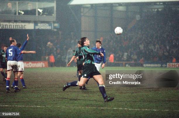 Football League Division 1 match, Oldham 1 - 0 Middlesbrough, 5th April 1995.