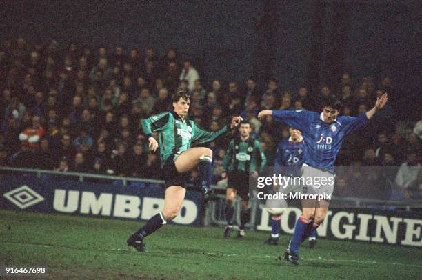 Football League Division 1 match, Oldham 1 - 0 Middlesbrough, 5th April 1995.