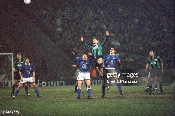 Football League Division 1 match, Oldham 1 - 0 Middlesbrough, 5th April 1995.