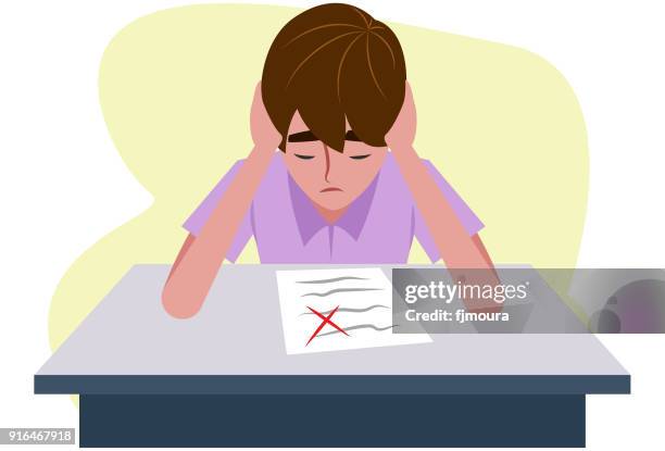 low grade at school - evil stock illustrations