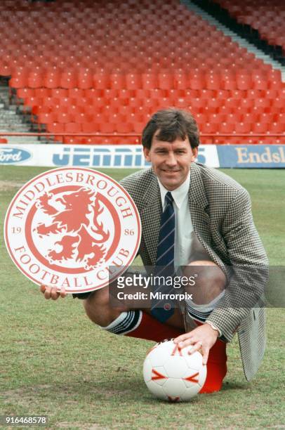 Bryan Robson being unveiled as the new Manager for Middlesbrough FC Ayresome Park, Middlesbrough, 18th May 1994.