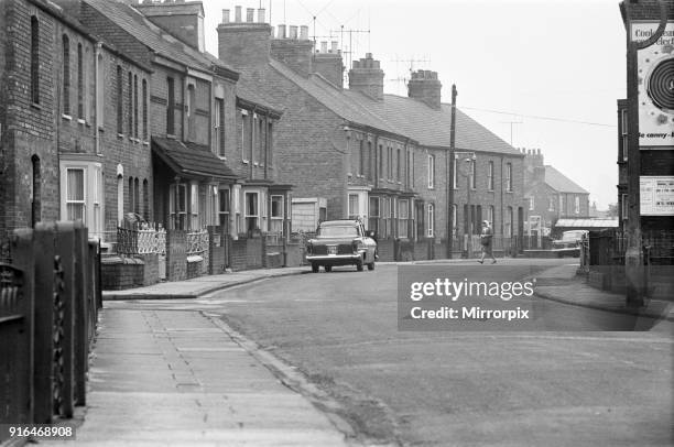 General street scene views of Banbury, Oxfordshire, 9th May 1968.