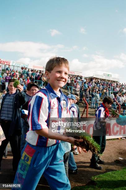 Huddersfield Town FC's final Leeds Road game. Match played against Blackpool, final score was 2-1 to Huddersfield Town, League Division 2, 30th April...