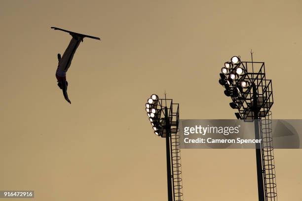 Lydia Lassila of Australia performs an aerial during Freestyle Skiing Ladies' Aerials training on day one of the PyeongChang 2018 Winter Olympic...