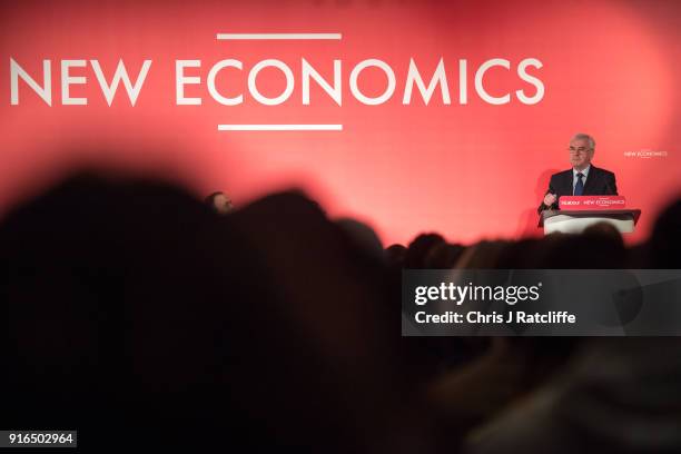 Shadow Chancellor John McDonnell speaks to an audience at a Labour Party conference on alternative models of ownership on February 10, 2018 in...