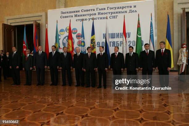 Azeri President Ilham Aliyev, Armenian President Serg Sargsyan, Berlarussian President Alexander Lukashenko, Kazakhstan's Prime Minister Karim...