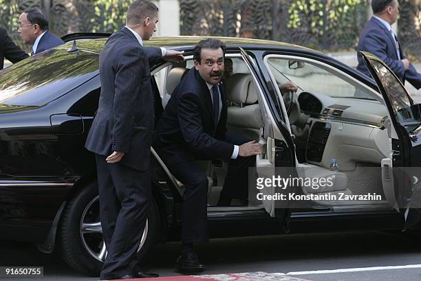 Kazakh Prime Minister Karim Masimov arrives for a plenary meeting of the Commonwealth of the Independent States Summit October 2009 in Chishinau,...