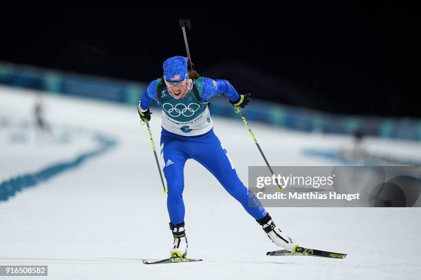 Susan Dunklee of the United States competes during the Women's Biathlon 7.5km Sprint on day one of the PyeongChang 2018 Winter Olympic Games at...