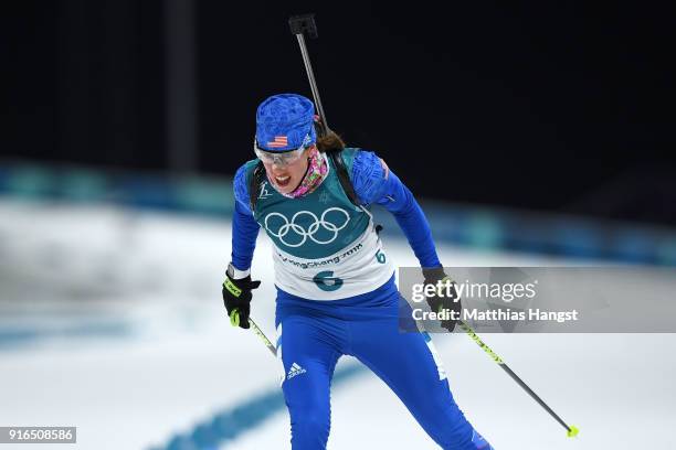 Susan Dunklee of the United States competes during the Women's Biathlon 7.5km Sprint on day one of the PyeongChang 2018 Winter Olympic Games at...