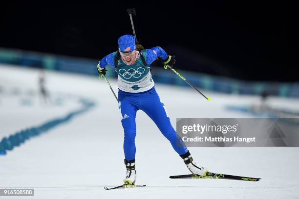 Susan Dunklee of the United States competes during the Women's Biathlon 7.5km Sprint on day one of the PyeongChang 2018 Winter Olympic Games at...