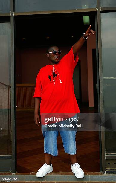 Arrives for his sound check for the upcoming MTV Africa Music Awards at the Moi International Sports Centre on October 9, 2009 in Nairobi, Kenya.