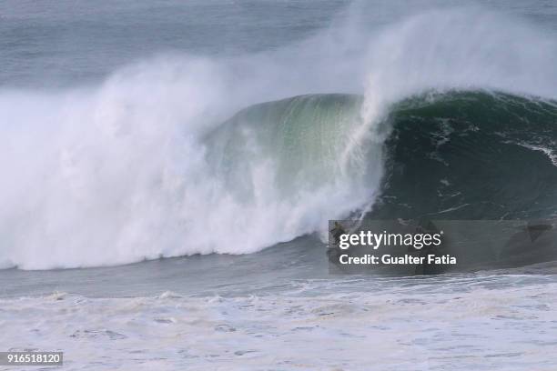 Nathan Florence from Hawaii in action during heat 1 of round 1 of the 2018 Nazare Challenge of Surfing at Praia do Norte on February 10, 2018 in...