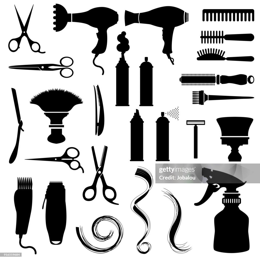 Icônes de Style de cheveux