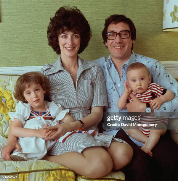 British actress Maureen Lipman with her husband, playwright Jack Rosenthal and their children, Amy and Adam.