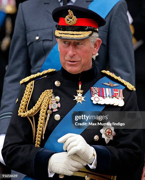 Prince Charles, The Prince of Wales attends a service of commemoration to mark the end of combat operations in Iraq at St Paul's Cathedral on October...