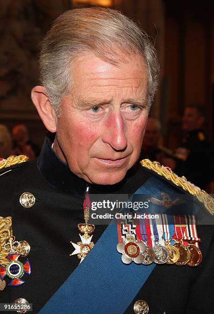 Prince Charles, Prince of Wales chats with Iraq Veterans during a reception at London Guildhall after a Service of Commemoration to mark the end of...