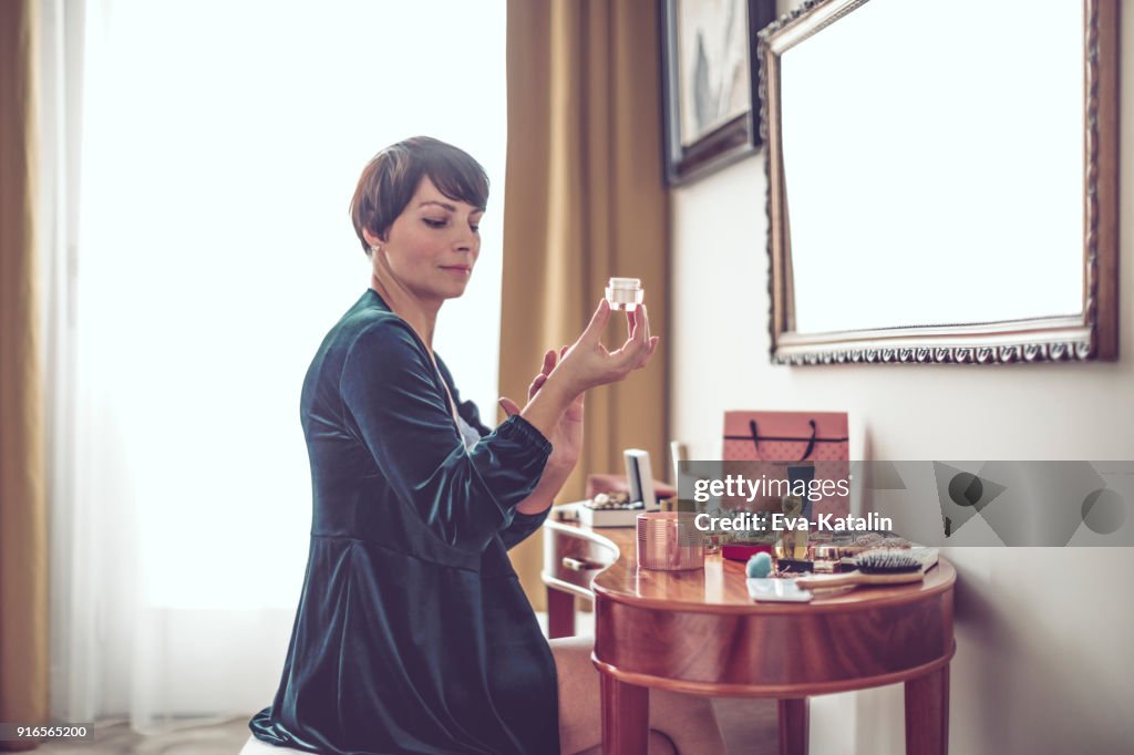 Beautiful woman at home
