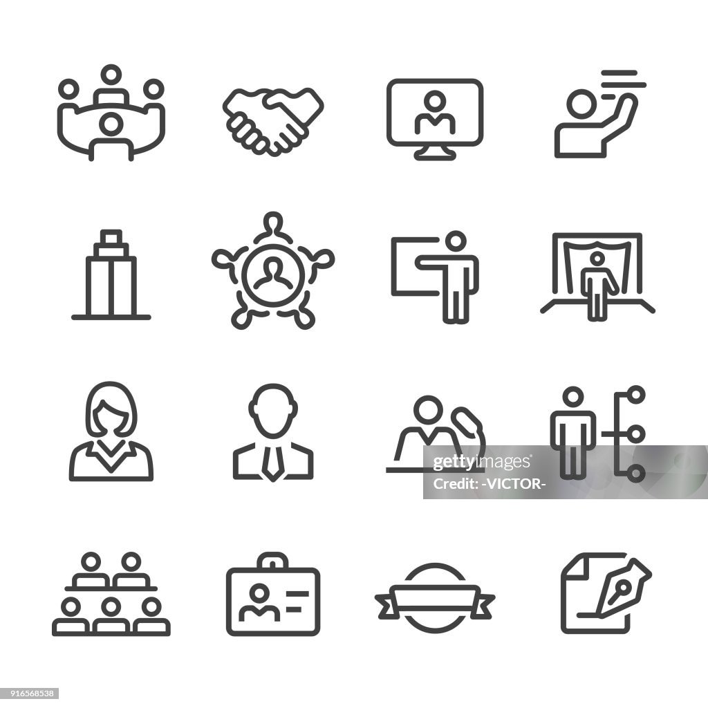 Business Convention Icons - Line Series