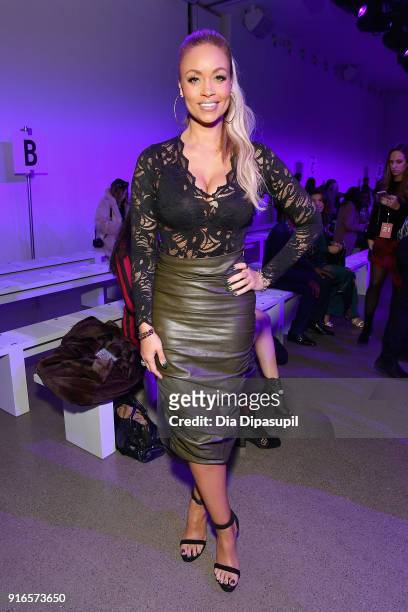 Gizelle Bryant attends the Dan Liu fashion show during New York Fashion Week: The Shows at Gallery II at Spring Studios on February 10, 2018 in New...