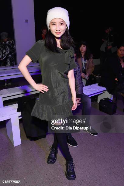 Annie Q attends the Dan Liu fashion show during New York Fashion Week: The Shows at Gallery II at Spring Studios on February 10, 2018 in New York...