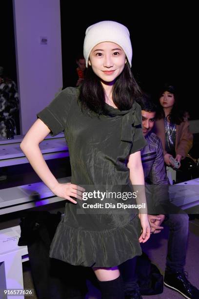 Annie Q attends the Dan Liu fashion show during New York Fashion Week: The Shows at Gallery II at Spring Studios on February 10, 2018 in New York...