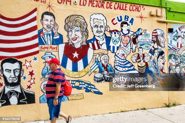 Little Havana, Calle Ocho, Corner of Fame wall mural.