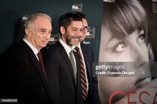 President of the Academy of Arts and Techniques of Cinema, Alain Terzian, Actor and Master of Ceremonies for the 43rd Cesar Ceremony, Manu PayetÊ...