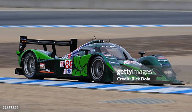 Paul Drayson drives the Drayson Racing Lola during practice for the American Le Mans Series 2009 Monterey Sports Car Championships at Mazda Raceway...