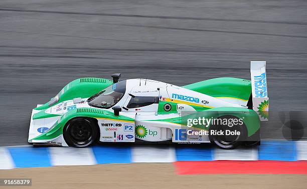 Guy Smith drives the Dyson Racing Mazda Lola, during practice for the American Le Mans Series 2009 Monterey Sports Car Championships at Mazda Raceway...