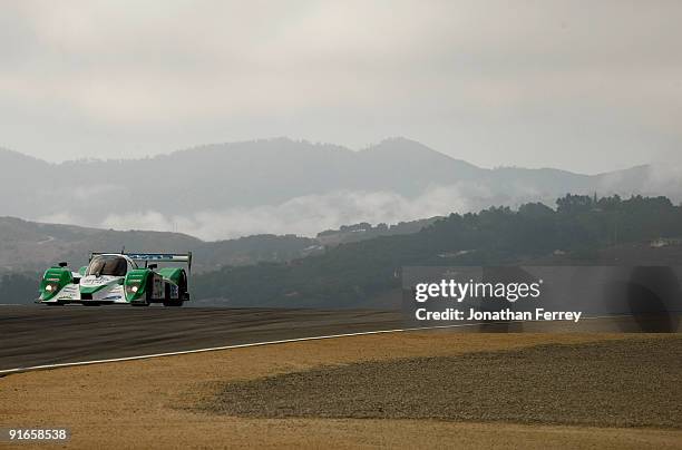 The Dyson Racing Lola B09 86 driven by Chris Dyson and Guy Smith during practice for the ALMS Monterey Sports Car Championships at Mazda Laguna Seca...