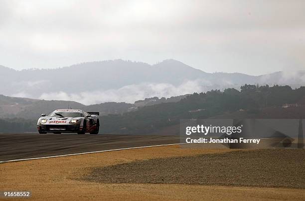 The Robertson Racing Ford driven by David Robertson, Andrea Robertson and David Murry during practice for the ALMS Monterey Sports Car Championships...