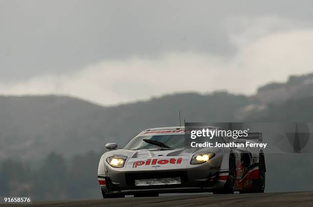 The Robertson Racing Ford driven by David Robertson, Andrea Robertson and David Murry during practice for the ALMS Monterey Sports Car Championships...