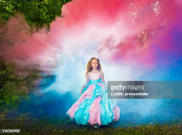 floresta de fadas - multi colored dress - fotografias e filmes do acervo