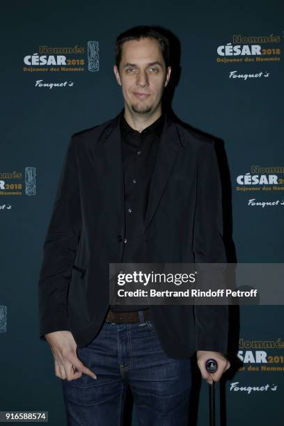 Singer Fabien Marsaud aka Grand Corps Malade, nominated for Best Adaptation for the film 'Patients' attends the Cesar 2018 - Nominee Luncheon at Le...