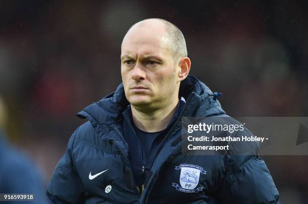 Preston's Manager Alex Neil during the Sky Bet Championship match between Brentford and Preston North End at Griffin Park on February 10, 2018 in...