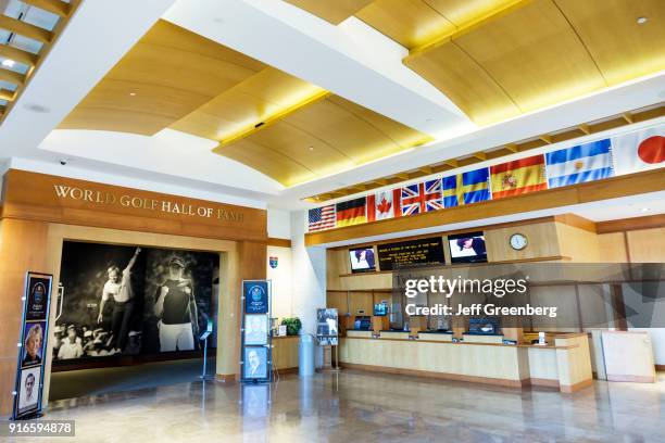 The lobby inside the World Golf Hall of Fame.