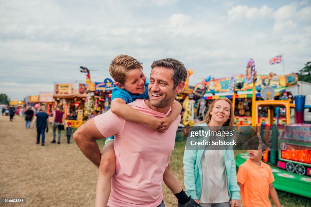 Family at the Fairground