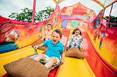 Children on Slide at a Funfair
