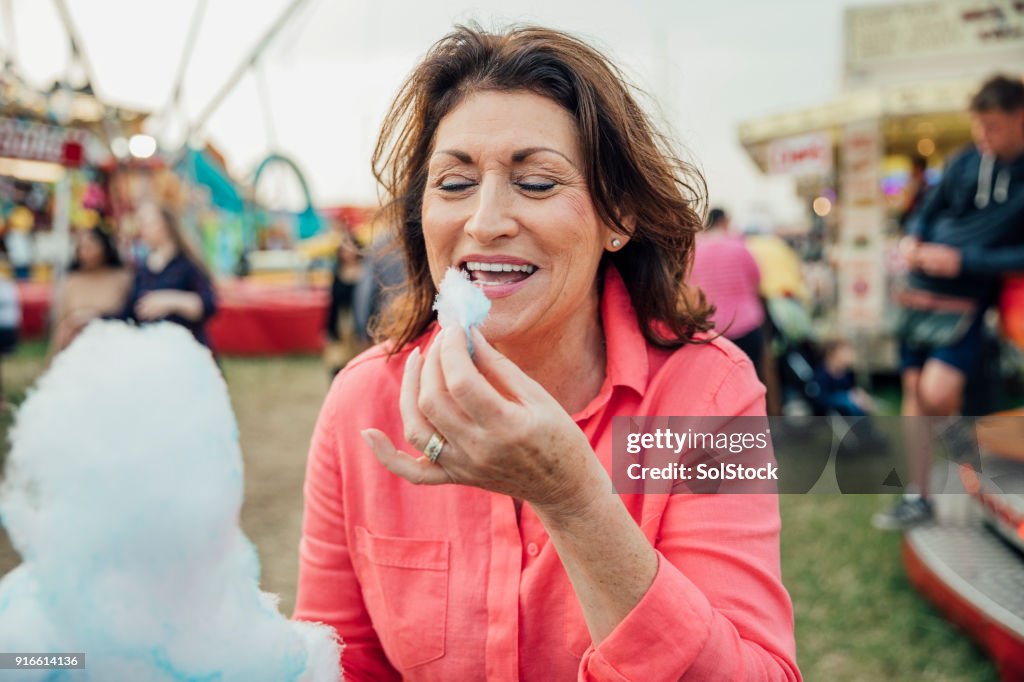 Never too Old to Eating Cotton Candy