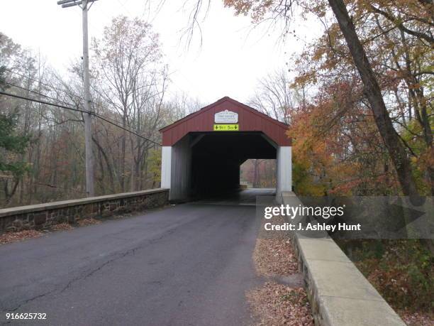 covered bridges - doylestown stock pictures, royalty-free photos & images
