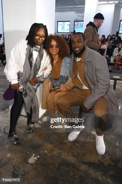 Actress Whoopi Goldberg, Tiffany Chancellor and professional football player Kam Chancellor attend the R13 fashion show during New York Fashion Week...
